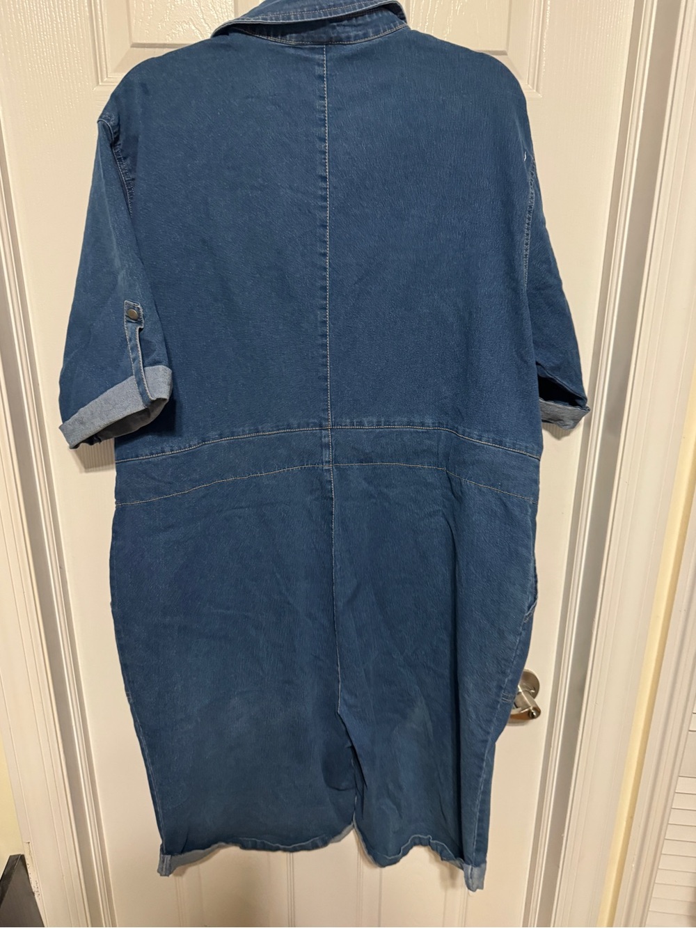 Ashley Stewart Denim Shorts Romper - Picture 3 of 4